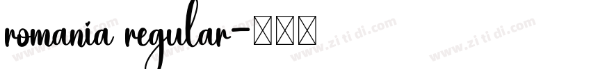 romania regular字体转换